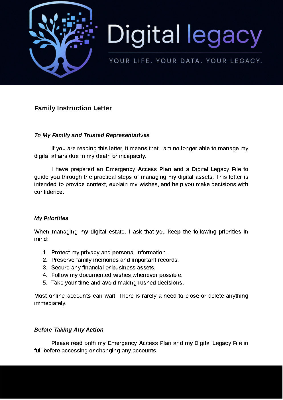 Digital Legacy Planning Kit